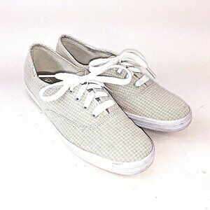 Keds Womens Champion Seersucker Tan Sneakers Shoes US sz 6.5 UK 4 Euro 37 EUC